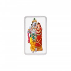 Silver Fine 999.9 Coin Color 20 Grams Radha Krishna God Holy Hindu Gift D457